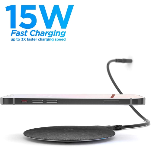 Fast Charge Wireless Charger for LG G7 ThinQ, LG G8 ThinQ, Rapid Quick Charge Qi Pad w/Charging Power Cable (Ac