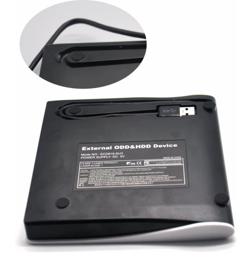 External DVD CD Drive for Laptop USB 3.0 External DVD-RW Player CD Drive, Burner Writer Rewriter