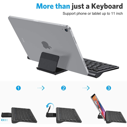 Ultra-Slim Wireless Bluetooth Keyboard Compatible with All iPad, iPad 10.2 9th Generation/Mini 6 2021, Build-in