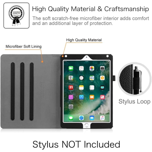 Case for iPad 9.7 2018 2017 / iPad Air 2 / iPad Air - [Corner Protection] Multi-Angle Viewing Folio Stand Cover