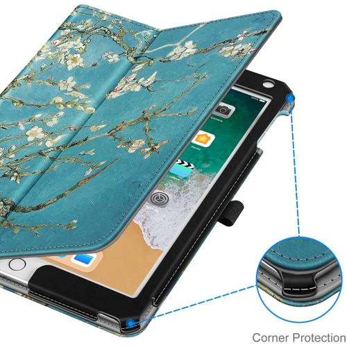 Case for iPad 9.7 2018/2017, iPad Air 2, iPad Air - [Corner Protection] PremiumLeather Folio Stand Cover,