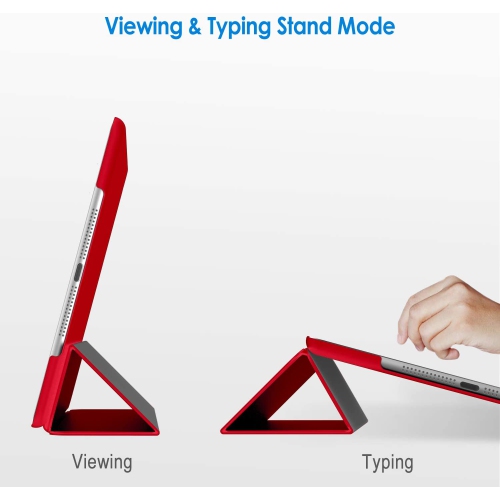 Case for iPad Mini 1 2 3, Smart Cover with Auto Sleep/Wake (Red)