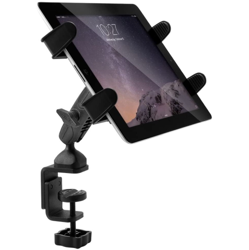 Heavy Duty C Clamp Tablet Mount for Tripods Carts Tables Desks for iPad Air 2, iPad 4/3/2 Galaxy Note Tab Pro