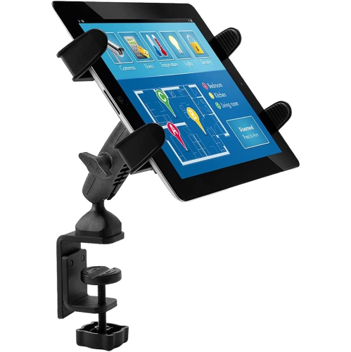 Heavy Duty C Clamp Tablet Mount for Tripods Carts Tables Desks for iPad Air 2, iPad 4/3/2 Galaxy Note Tab Pro