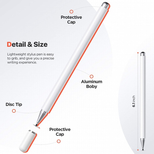 Stylus Pen, Fine Point Touch Screen Digital Pencil Compatible for iPad