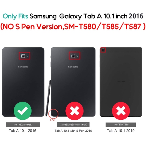 Galaxy Tab A 10.1 Case 2016 Old Model, Stand Folio Case Cover for Galaxy Tab A 10.1" Tablet SM-T580 T585 T587