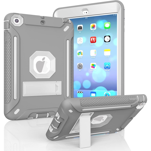 iPad Mini Case, iPad Mini 3 Case, iPad Mini 2 Case, Heavy Duty Hybrid Shockproof Protective Silicone and PC Hard