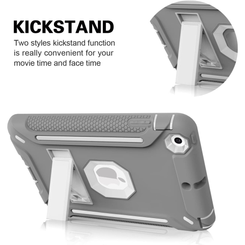 iPad Mini Case, iPad Mini 3 Case, iPad Mini 2 Case, Heavy Duty Hybrid Shockproof Protective Silicone and PC Hard