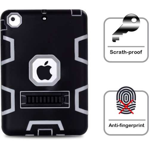 iPad Mini Case, iPad Mini 2 Case, iPad Mini 3 Case, 3in 1 Heavy Duty Protection Kickstand Combo Hybrid Impact
