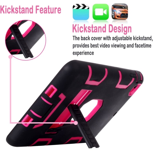 iPad Mini Case, iPad Mini 2 Case, iPad Mini 3 Case, 3in 1 Heavy Duty Protection Kickstand Combo Hybrid Impact