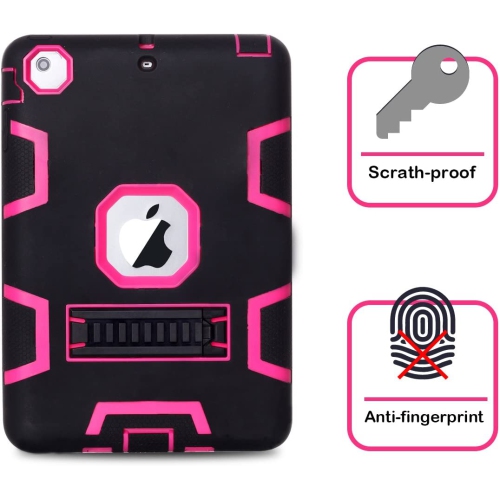 iPad Mini Case, iPad Mini 2 Case, iPad Mini 3 Case, 3in 1 Heavy Duty Protection Kickstand Combo Hybrid Impact