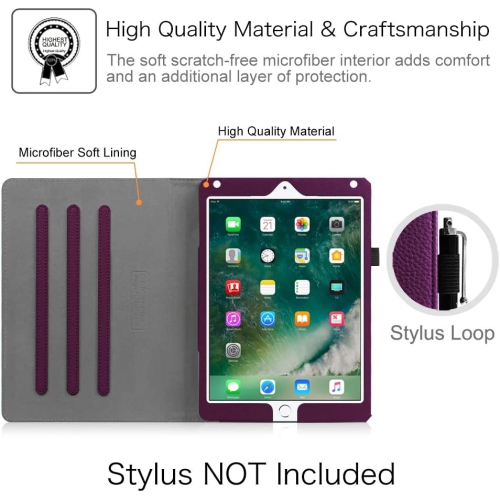 Case for iPad 9.7 2018 2017 / iPad Air 2 / iPad Air - [Corner Protection] Multi-Angle Viewing Folio Stand Cover