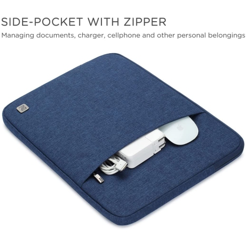 15.6 Inch Laptop Sleeve Case Water-Resistant Protective Cover Portable Notebook Carrying Bag Pouch for 15.6"