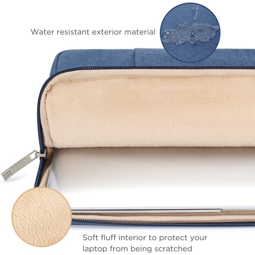 15.6 Inch Laptop Sleeve Case Water-Resistant Protective Cover Portable Notebook Carrying Bag Pouch for 15.6"