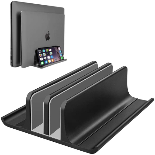 Vertical Laptop Stand Holder Adjustable Desktop Notebook Dock Space-Saving Three-in-one for All MacBook Pro Air,