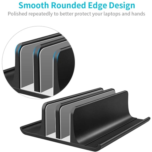 Vertical Laptop Stand Holder Adjustable Desktop Notebook Dock Space-Saving Three-in-one for All MacBook Pro Air,