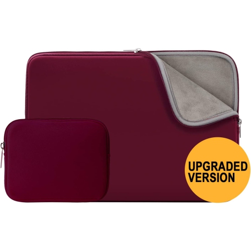 15.6 Inch Laptop Sleeve Case Soft Fluffy Lining Bag with Accessories Pouch,Compatible with 15.6" Dell HP