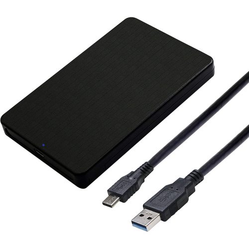 Boîtier de Disque Dur 2,5 Pouces, Boîtier de Disque Dur Externe USB 3.0  vers SATA, Boîtier de Disque Dur Transparent Portable pour Disque Dur SSD