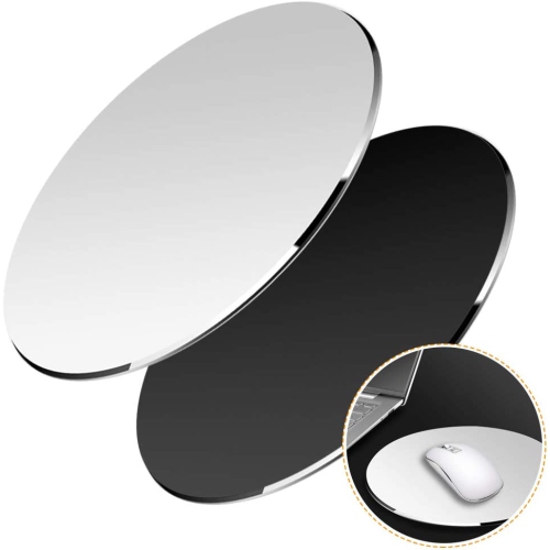 2 Pack Aluminum Mouse Pad, Smooth Magic Ultra Thin Double Side Mouse Mat for Fast and Accurate