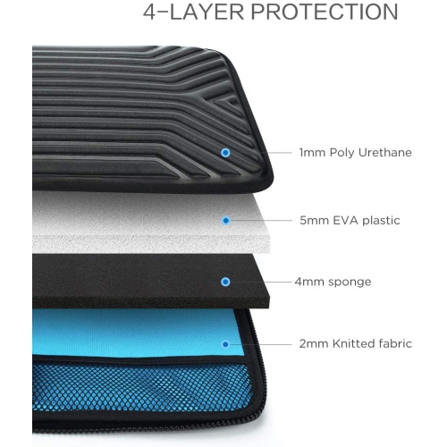 13.3 Inch Shockproof Waterproof Laptop Sleeve with Handle Lightweight Soft EVA Tablet Case for 13-13.3 Inch