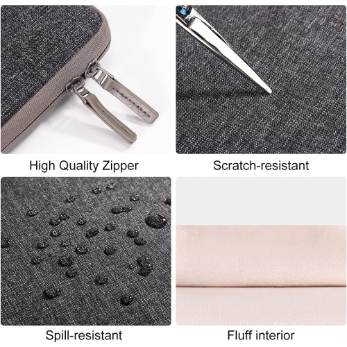 15.6 Inch Laptop Sleeve Portable Carrying Case Comfort Handbag Soft Computer Handle Bag for 15.6"