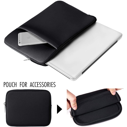 15.6 Inch Laptop Sleeve Protective Case Cover Bag with Pocket & Accessories Pouch,Compatible with 15.6" Dell