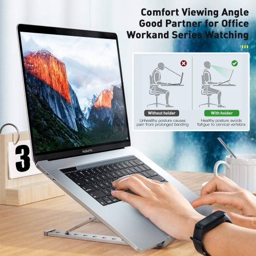 Portable Laptop Stand Foldable Adjustable Laptop Stand Holder Universal Ergonomic Alumm Alloy Travel Mini