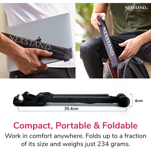 Laptop Stand - Portable Foldable & Height Adjustable Universal Fit for MacBook and PC
