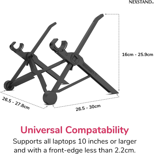 Laptop Stand - Portable Foldable & Height Adjustable Universal Fit for MacBook and PC