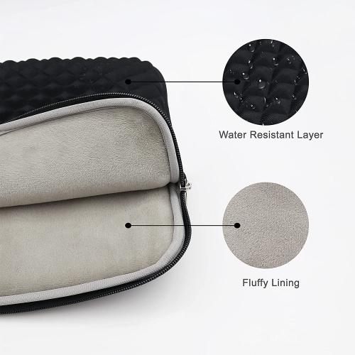 15.6 Inch Laptop Sleeve Diamond Foam Shock Resistant Protective Case Cover Carrying Bag Compatible with 15.6"