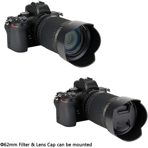 Reversible Lens Hood Shade for Nikon NIKKOR Z DX 50-250mm f/4.5-6.3 VR Lens on Nikon Z50 Replace Nikon HB-90A Lens Hood
