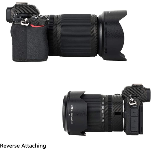 Reversible Lens Hood Shade for Nikon NIKKOR Z DX 50-250mm f/4.5-6.3 VR Lens on Nikon Z50 Replace Nikon HB-90A Lens Hood