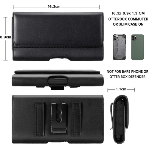 iPhone 8 Plus Hoter Case, Premium Leather Belt Clip Case and Loops Belt Pouch with ID Cards Holder