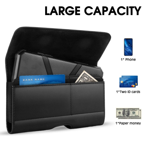 iPhone 8 Plus Hoter Case, Premium Leather Belt Clip Case and Loops Belt Pouch with ID Cards Holder