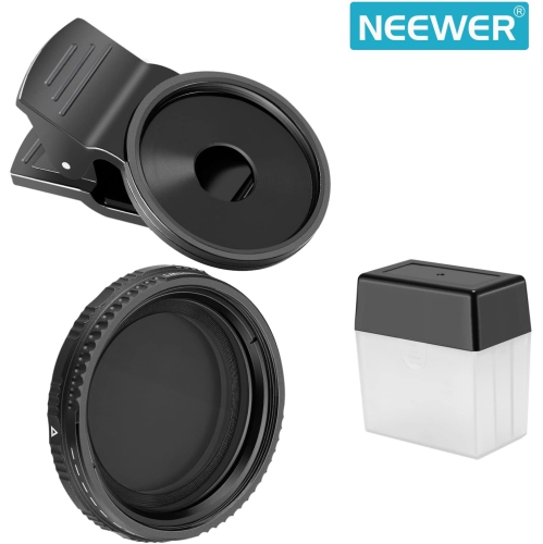 Ensemble de filtres pour objectif de 37 mm CLIP-on ND 2-400 pour téléphone cellulaire : Filtre à densité réglable avec pince pour téléphone