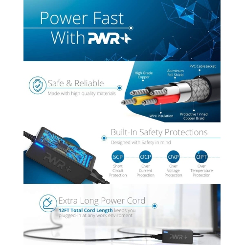 65W 45W 20V AC-Adapter-Charger for Lenovo-ThinkPad Including Yoga X1 Carbon Flex G50 T460 T470 T440 T450 ADLX65NLC3A