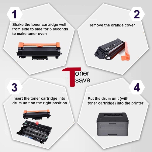 TN760 TonerSave 2PK Compatible Brother TN-760 TN730 Toner for Brother DCP-L2550DW HL-L2390DW HL-L2370DW HL-L2350DW