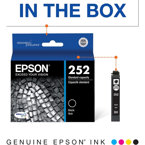 Epson 252 DURABrite Ultra Standard Capacity Ink Cartridge, Black