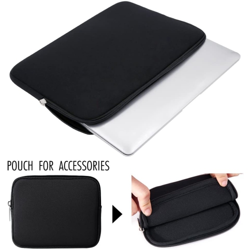 11 Inch Laptop Sleeve Case Soft Fluffy Lining Bag with Accessories Pouch,Compatible with 11.6" MacBook Air
