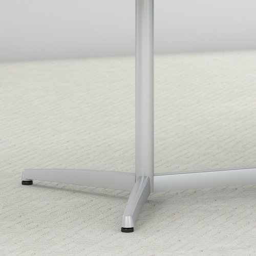 Bush Business Furniture 96W x 42D Boat Shaped Conference Table with Metal Base in Storm Gray