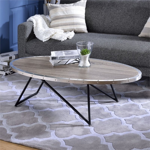 Bowery Hill Coffee Table in Weathered Gray Oak