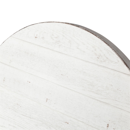 Bowery Hill Modern Splay Leg Round Cocktail in White