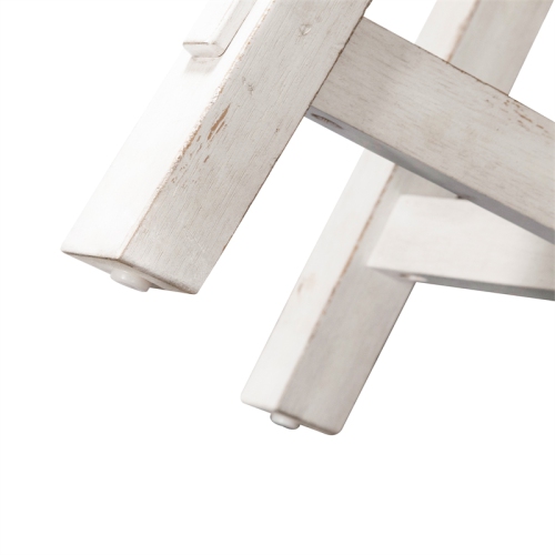 Bowery Hill Modern Splay Leg Round Cocktail in White