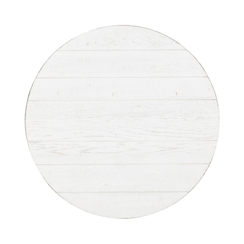 Bowery Hill Modern Splay Leg Round Cocktail in White