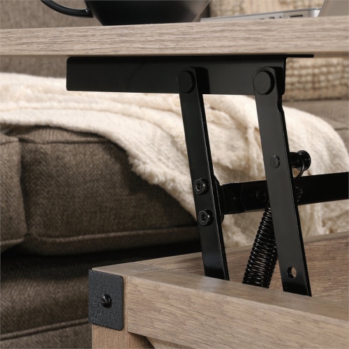 Sauder Bridge Acre Engineered Wood Lift-Top Coffee Table in Lintel Oak