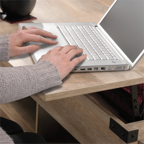 Sauder Bridge Acre Engineered Wood Lift-Top Coffee Table in Lintel Oak