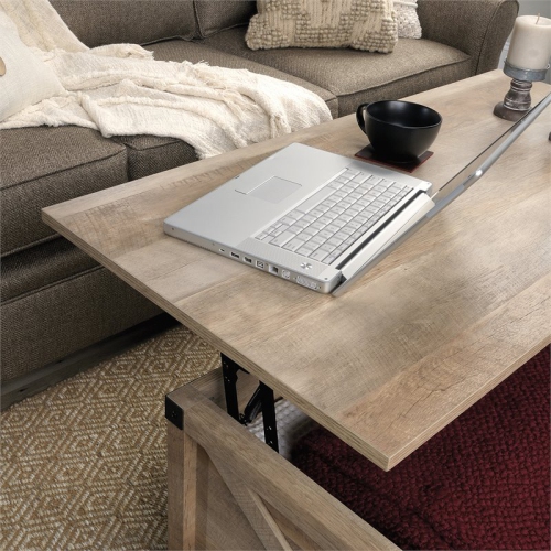 Sauder Bridge Acre Engineered Wood Lift-Top Coffee Table in Lintel Oak