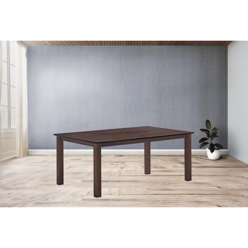 Ensemble de salle à manger de 7 pièces en bois massif Ingrid - Beige