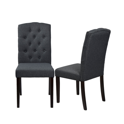 Ingrid 7Pc Solid Wood Dining Set - Dark Grey