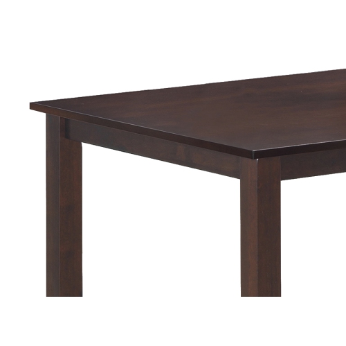 Table de salle à manger rectangulaire en bois massif expresso